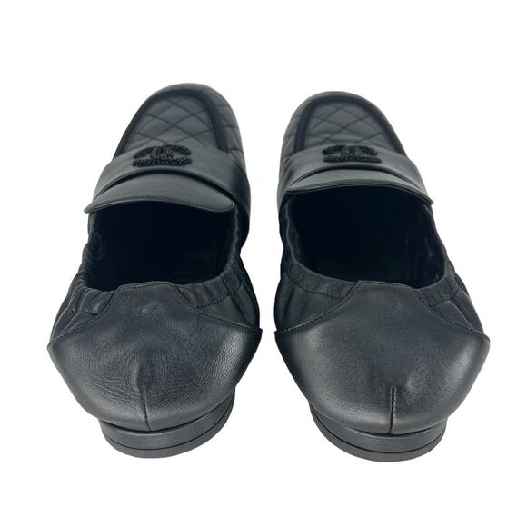 Chanel 2019 Lambskin Quilted Elastic CC Moccasin Loafers - Picture 14 of 16